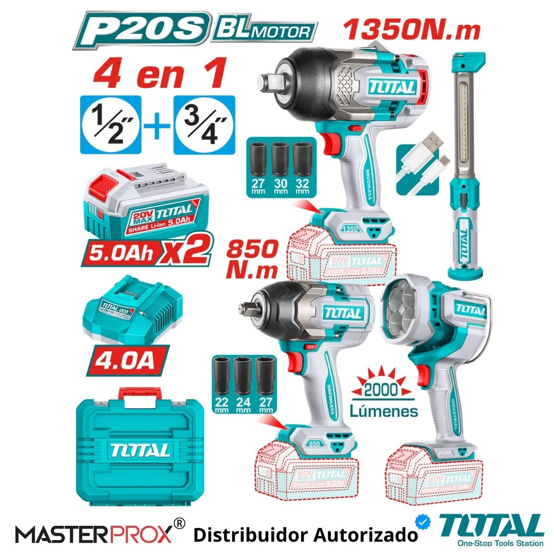 Kit Llaves De Impacto 1350nm + 850nm + Lamparas Tosli250782 - Imagen 2
