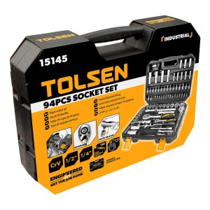 Set Dados 1/4-1/2 94 Pcs. En Valija Tolsen