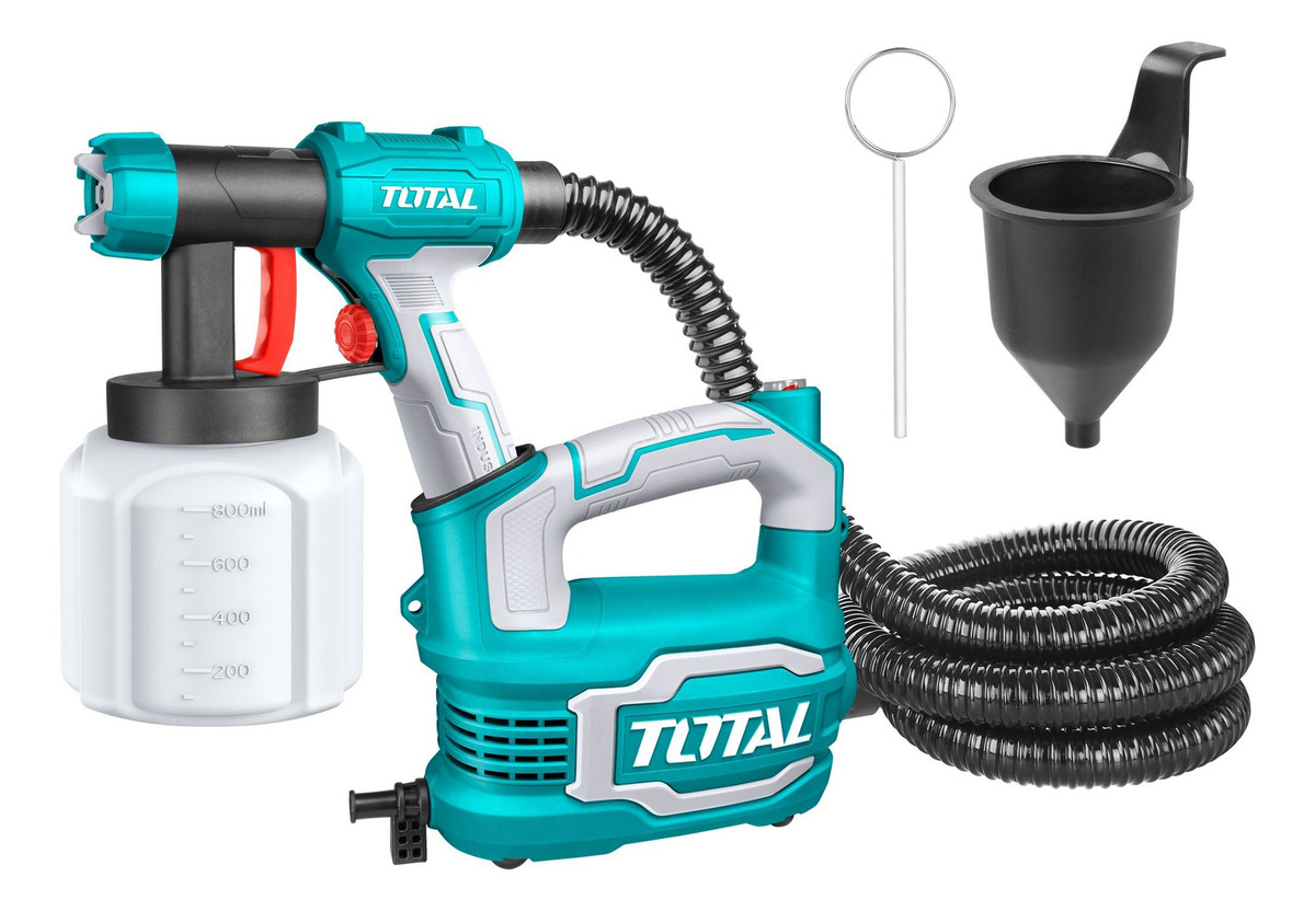 Equipo Pistola Para Pintura Total 500w - Flujo 850ml P/min, Capacidad 800ml, 50din-s - Pulverizador Hvlp Industrial - Tt5006 Verde