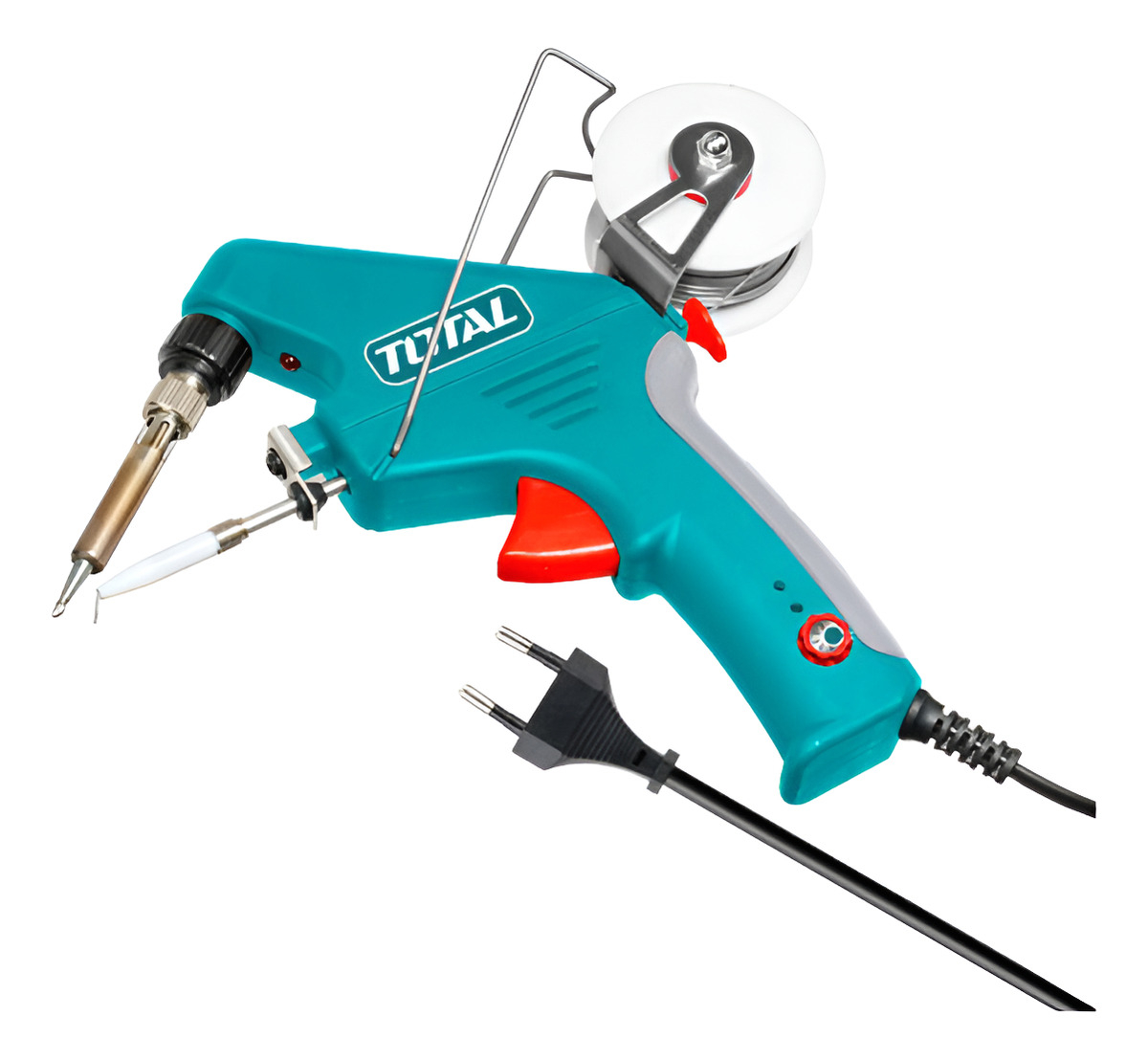 Pistola Soldar Total 90w Con Alimentador De Alambre De Estaño, Temperatura Ajustable, Calentamiento Rápido 20seg - Tet160732