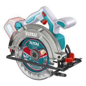 Sierra Circular Inalámbrica Total 20v - Motor Brushless, Sin Carbones - 6.1/2 Pulgadas, 165mm - 5.200rpm - Incluye 1 Disco De Corte - No Incluye Batería Ni Cargador - Tsli1652 Turquesa 50 Hz