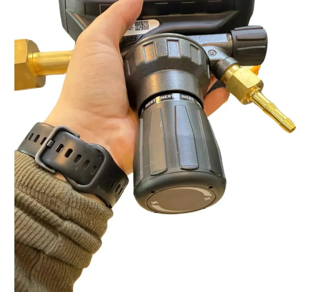 Manometro 2 Relojes Linde 200bar Con Proteccion Regulador - Imagen 4