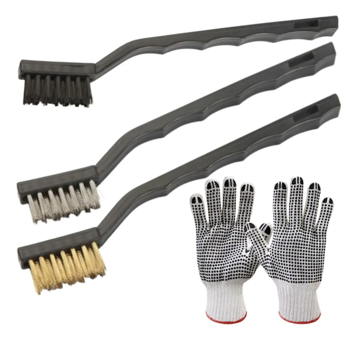 Juego De Cepillos Manuales De Alambre Tolsen 3 Piezas - Sc -