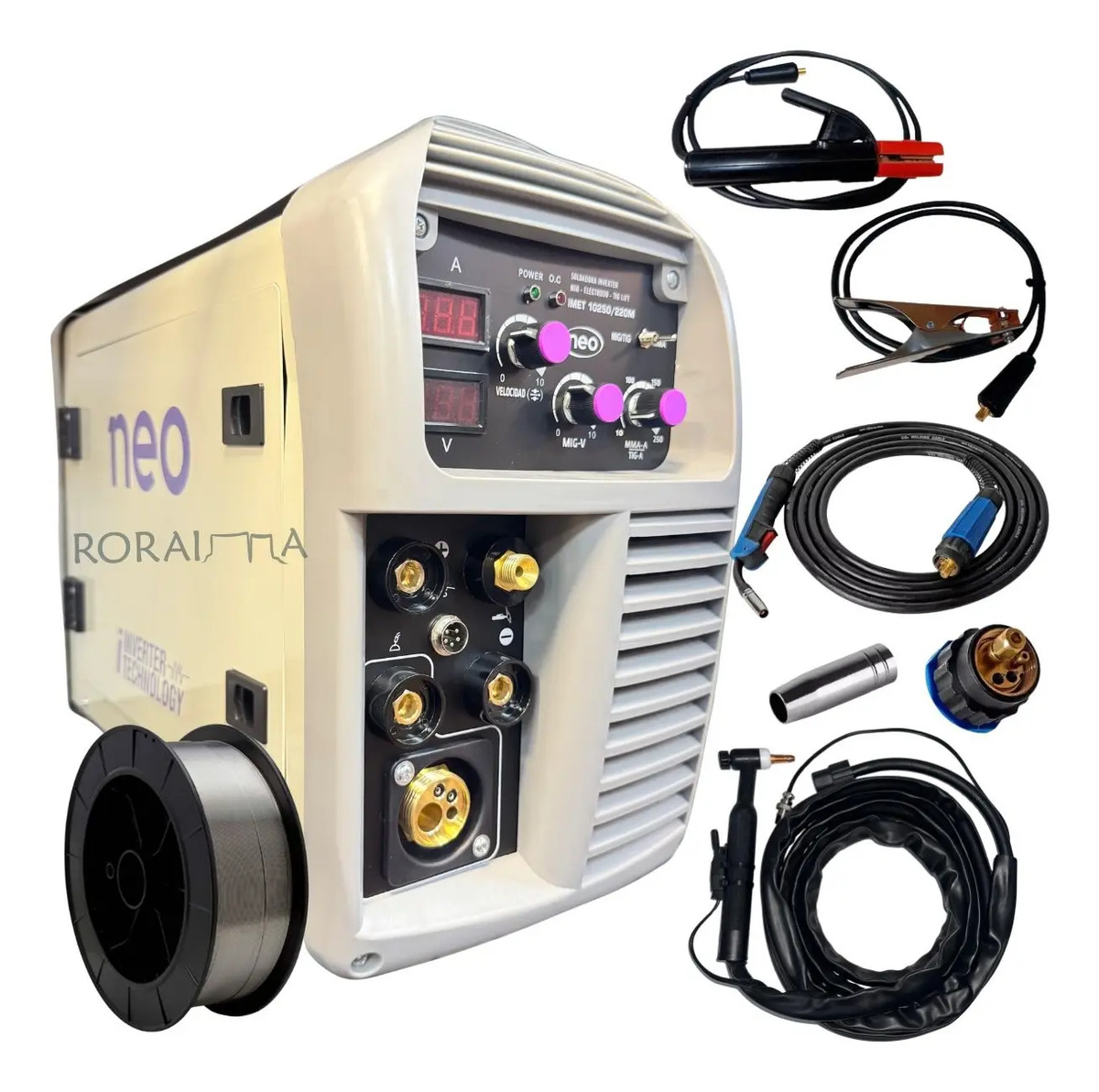 Soldadora Inverter Neo Imet10250 Mig Tig Electrodo 250a 220v - Imagen 10