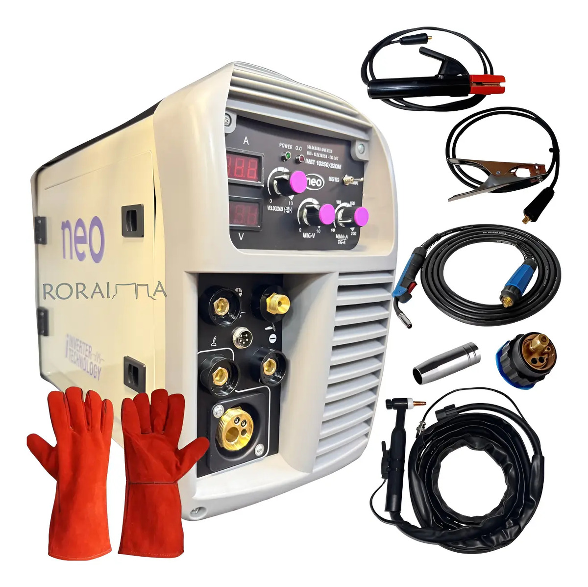 Soldadora Inverter Neo Imet10250 Mig Tig Electrodo 250a 220v - Imagen 19