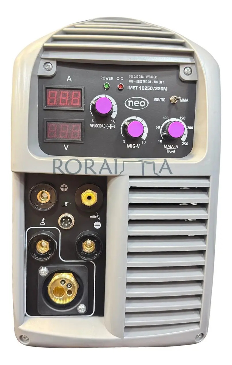 Soldadora Inverter Neo Imet10250 Mig Tig Electrodo 250a 220v - Imagen 3
