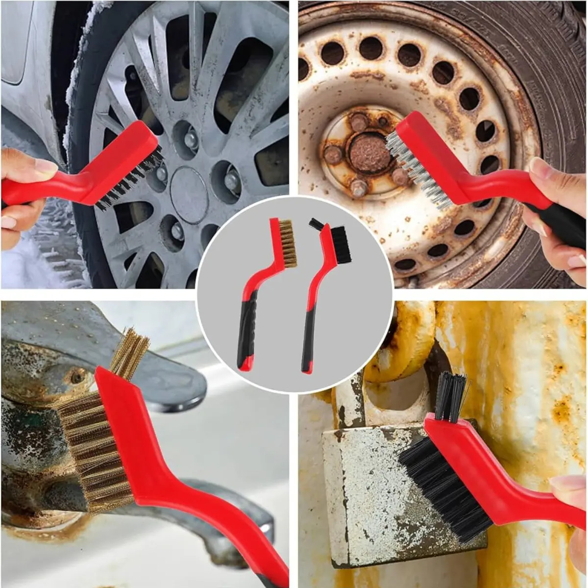 Juego De Cepillos Manuales De Alambre Tolsen 3 Piezas - Sc - - Imagen 2