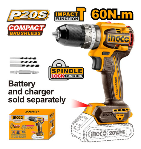 Taladro Atornillador Percutor + Amoladora Ingco Ckli20273 - Imagen 4