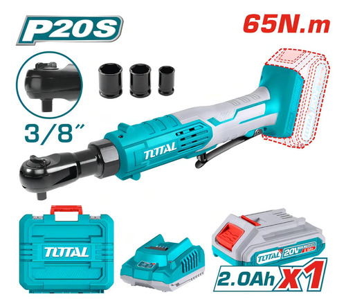 Llave Chicharra Inalámbrica 20v 3/8 65nm BaterĂa 2.0ah - Imagen 2