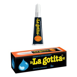 Pegamento Adhesivo Instantáneo La Gotita Secado Rapido 2ml Negro