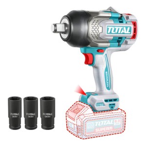 Llave Pistola De Impacto Ina Total 20v + Lentes + Guantes