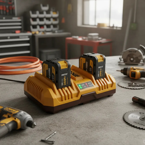 Cargador 20v Doble 8ah Rapido Ingco Fcli2082 - Imagen 2
