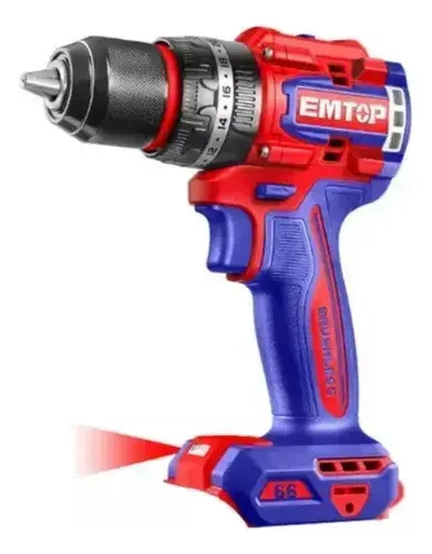 Taladro C/percutor 20v S/bat Ecidl206681 Emtop Rojo 50/60