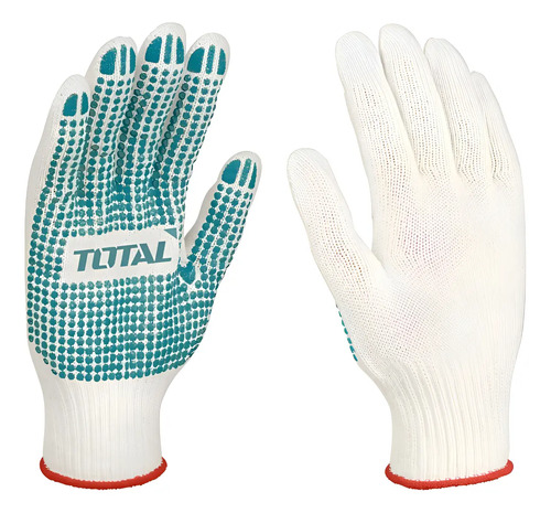 Guantes De Hilo Y Puntos De Pvc X 10 Unidades Total Tsp11102