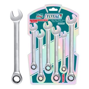 Juego De 6 Llaves Total Combinadas, Fijas Y Estrellas