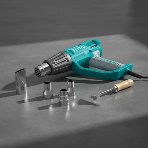 Pistola De Calor Total 2000w Industrial, 3 Temperaturas 50/450/550°c - Incluye 3 Boquillas Y 1 Raspador - Tb20078 Turquesa - Imagen 4