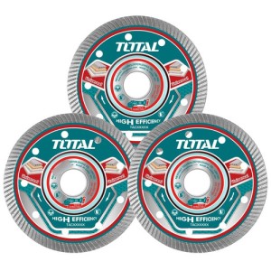 Set 3 Discos De Corte Diamantados Total Para Amoladora, 4.1/