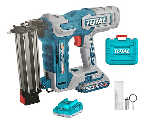 Clavadora Inalámbrica Total Para Madera, Motor Sin Carbones - Con 1 Batería 2.0ah Litio-ion, Cargador, 1000 Clavos De 50mm Y Maletín - TCBNLI5008 - Imagen 3