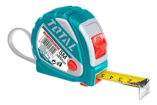 Cinta Métrica Total 5 Metros - 25mm, CentÃmetros Y Pulgadas
