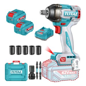 Llave Pistola D Impacto Total 42v Industrial +lentes+guantes