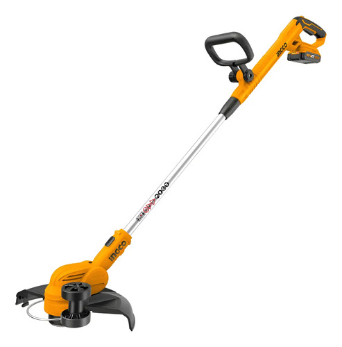 Bordeadora C Bateria Y Cargador Ingco Cgtli203285 Amarillo