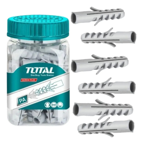 Set De 200 Tarugos Taco Fisher Con Tope 6x30mm Total - Sc -