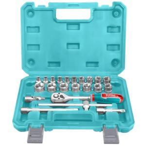 Juego 22 Dados Llave Crique Total 3/8'' Maletín Plástico