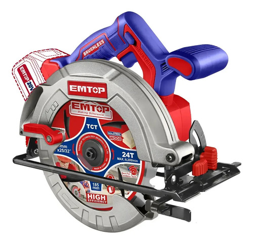 Sierra Circular A Bateria 185 Mm 20v S/bat Emtop Elcs1851