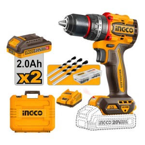 Taladro Atornillador 20v Percutor Ingco Brushless 55nm