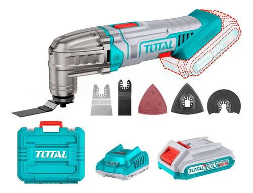 Sierra Multifunción Oscilante Total, Batería Y Cargador