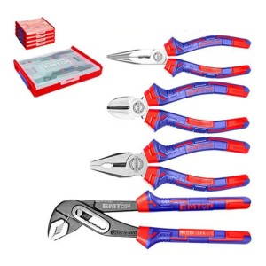 Packx4 Alicate 6'' Pinza7'' Y 8'', Pico Loro10''+ Caja Emtop