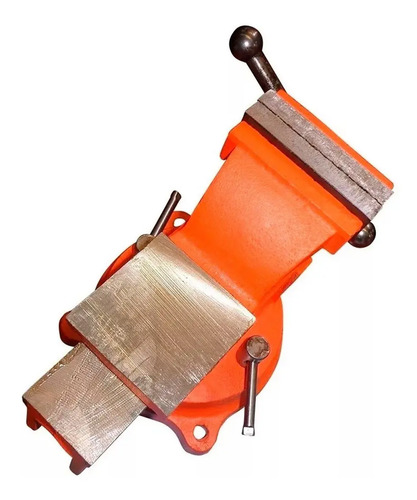 Morsa De Banco Base Giratoria 5 Pulgadas Y Yunque Lusqtoff Naranja - Imagen 4