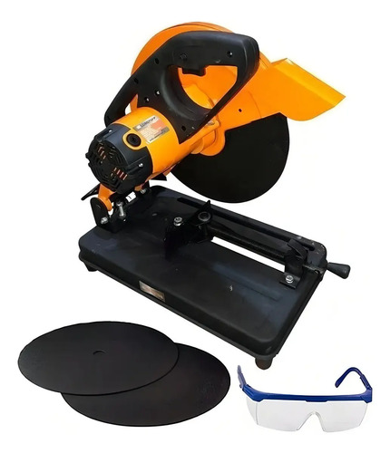 Sierra Cortadora Sensitiva Kit Hierro 355mm Metal Lusqtoff Frecuencia 50 Mhz Naranja