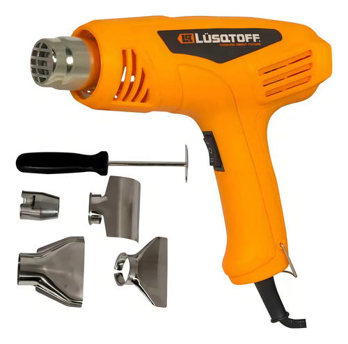 Pistola De Calor 1600w Lusqtoff Pcl1600-7 + Accesorios Color Naranja - Imagen 2