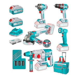 Kit Inalámbrico Total 20v: Percutor 66nm Tckli20592