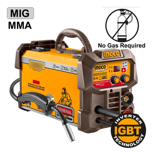 Soldadora Inverter Fcaw Mig/mma 130a 220-240v Ingco Fc13018 - Imagen 2