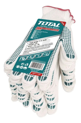 Guantes De Hilo Y Puntos De Pvc X 10 Unidades Total Tsp11102 - Imagen 2