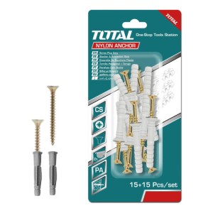 Set 10 Tornillos Cabeza Plana Pz 50mm + 10 Tarugos 8mm