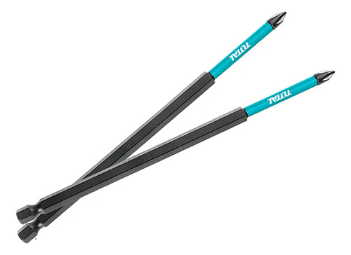 Juego De 10 Puntas Phillips Magnéticas Total Para Atornillador De Impacto 1/4'', PH2 200mm, Línea Industrial, Incluye Estuche Organizador - TACIM16PH285 - Imagen 2