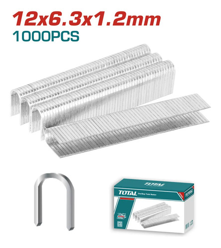 1000 Grampas Broches U Curvas 12mm X 1.2mm Para Engrampadora - Imagen 2