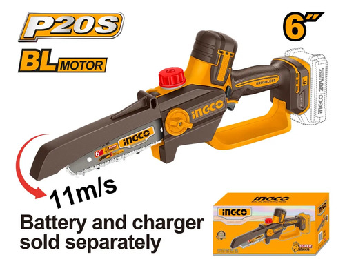 Motosierra Inalambrica Ingco P20s 20v Sin Bateria Cgsli2066 - Imagen 3