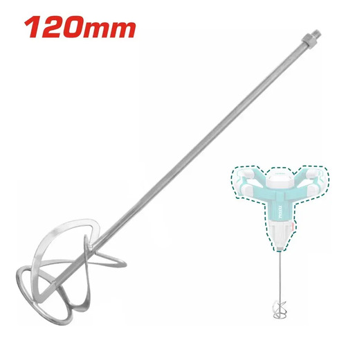 Varilla Mezcladora Total, Batidor Para Mezclador De Pintura - Largo 60cm, Diámetro 12cm, Rosca M14 - TAC331120 - Imagen 3