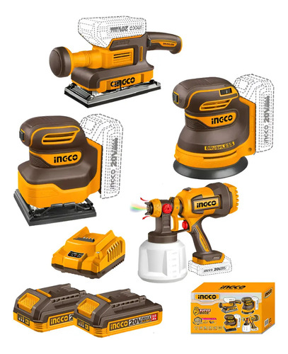 Kit Combo A Bateria P20s Brushless Ingco Cosli250383
