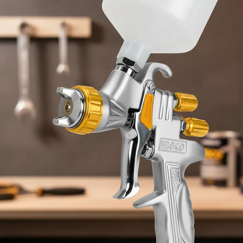 Pistola Para Pintar De Gravedad Lvmp Ingco 600 Ml Industrial - Imagen 3