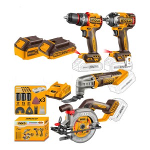 Kit Herramientas Inalambrica Ingco 20v Baterías Cosli241169