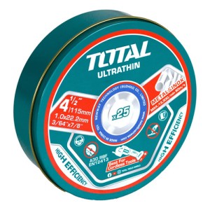 Set 25 Discos Corte Metal Total, Para Amoladora 4.1/2'' 1mm Turquesa