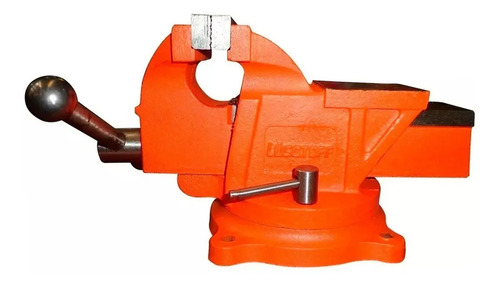 Morsa De Banco Base Giratoria 5 Pulgadas Y Yunque Lusqtoff Naranja - Imagen 2
