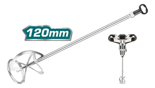 Varilla Mezcladora Total, Batidor Para Mezclador De Pintura - Largo 60cm, Diámetro 12cm, Rosca M14 - TAC331120 - Imagen 2