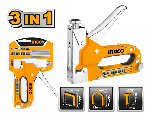 Engrampadora Clavadora Manual 3 En 1 Ingco Hsg1405 - Imagen 3