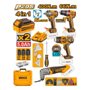 Kit Llave Impacto + Taladro + Multifuncion Ingco Cosli240969